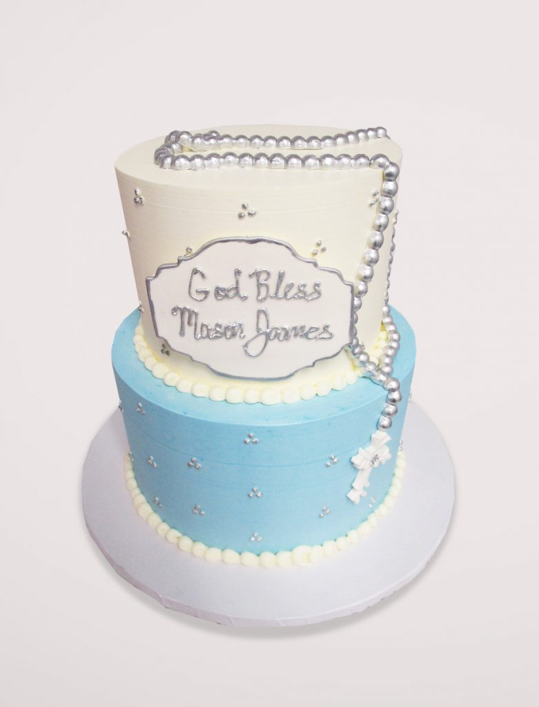 White,-Blue-_-Silver-Rosary-Cake